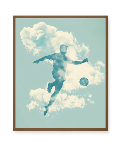 Football in the Sky Canvas Wall Art
