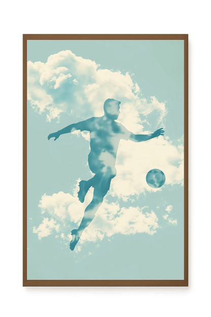 Football in the Sky Canvas Wall Art