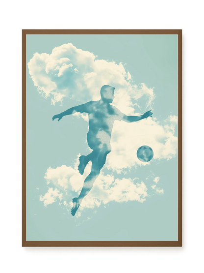 Football in the Sky Canvas Wall Art