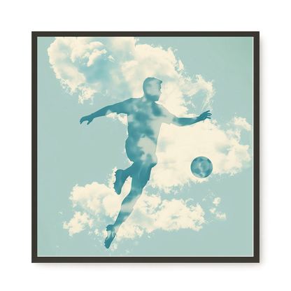 Football in the Sky Canvas Wall Art
