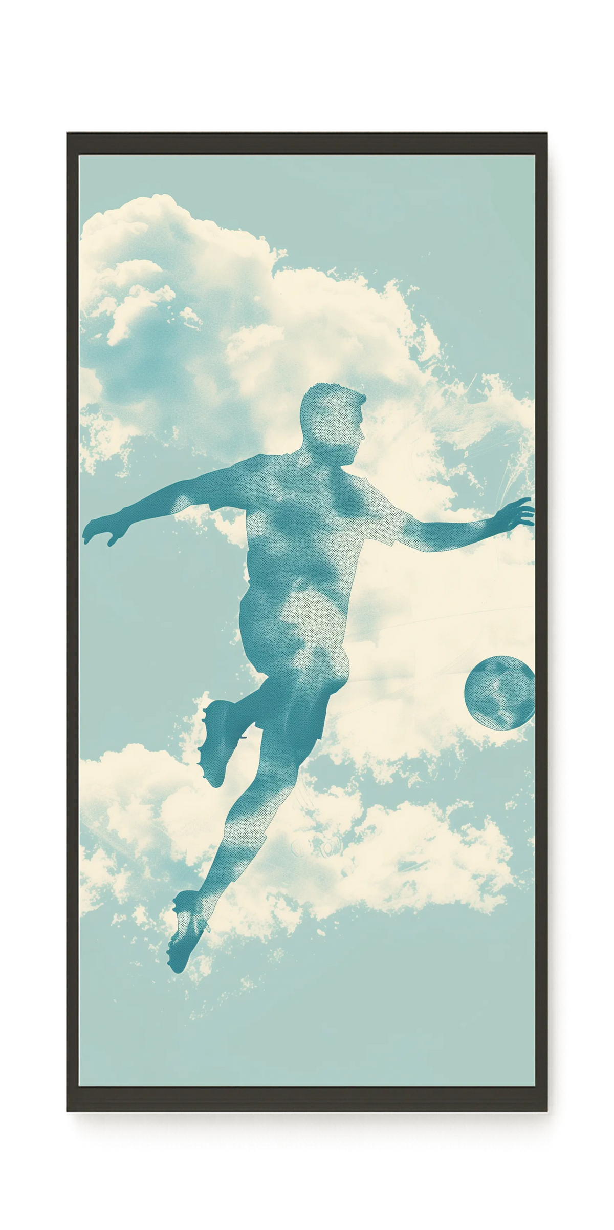 Football in the Sky Canvas Wall Art