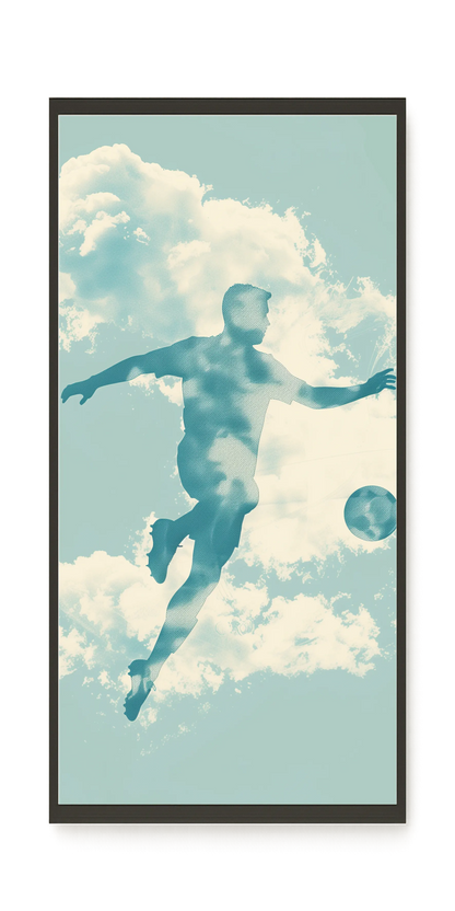 Football in the Sky Canvas Wall Art