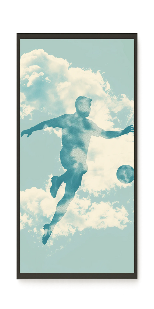 Football in the Sky Canvas Wall Art