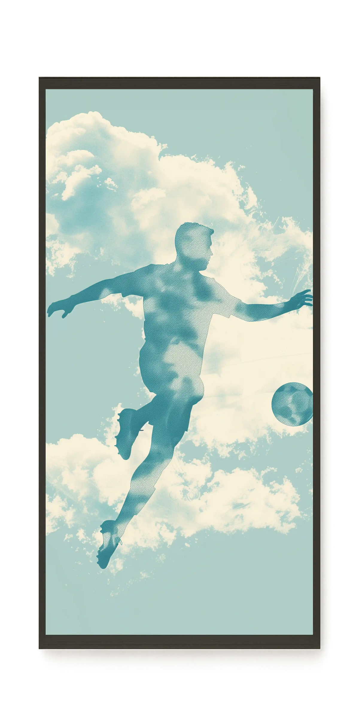 Football in the Sky Canvas Wall Art