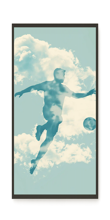 Football in the Sky Canvas Wall Art