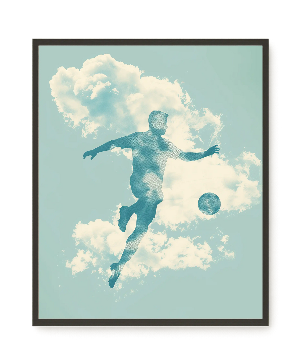 Football in the Sky Canvas Wall Art