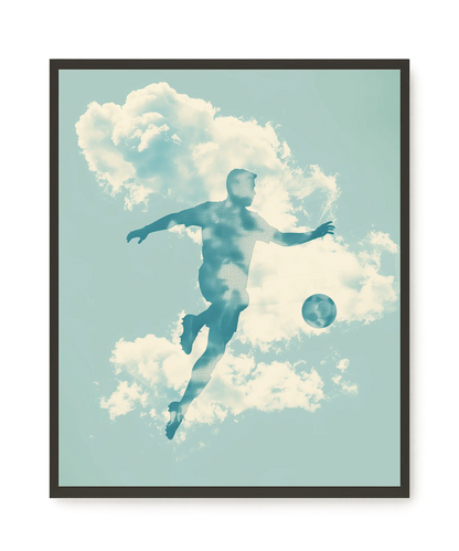 Football in the Sky Canvas Wall Art