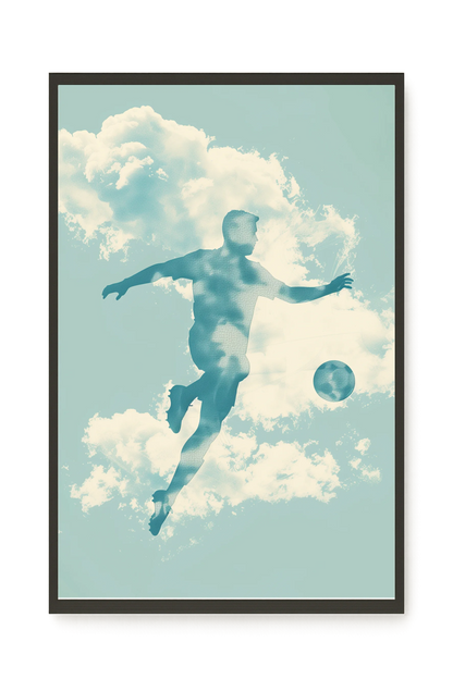 Football in the Sky Canvas Wall Art