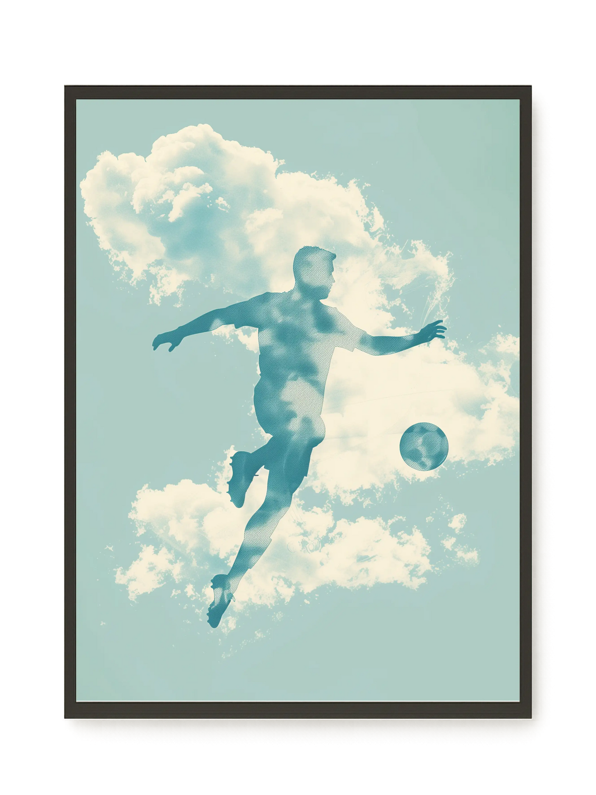 Football in the Sky Canvas Wall Art
