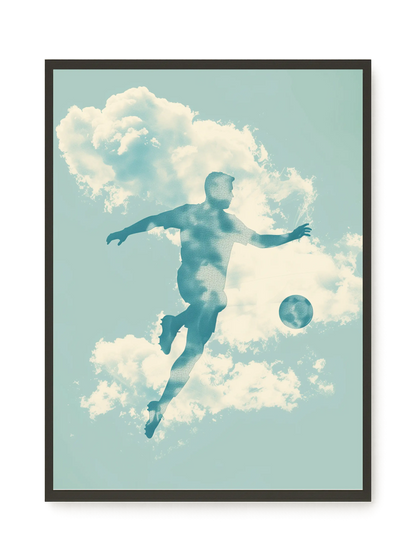 Football in the Sky Canvas Wall Art