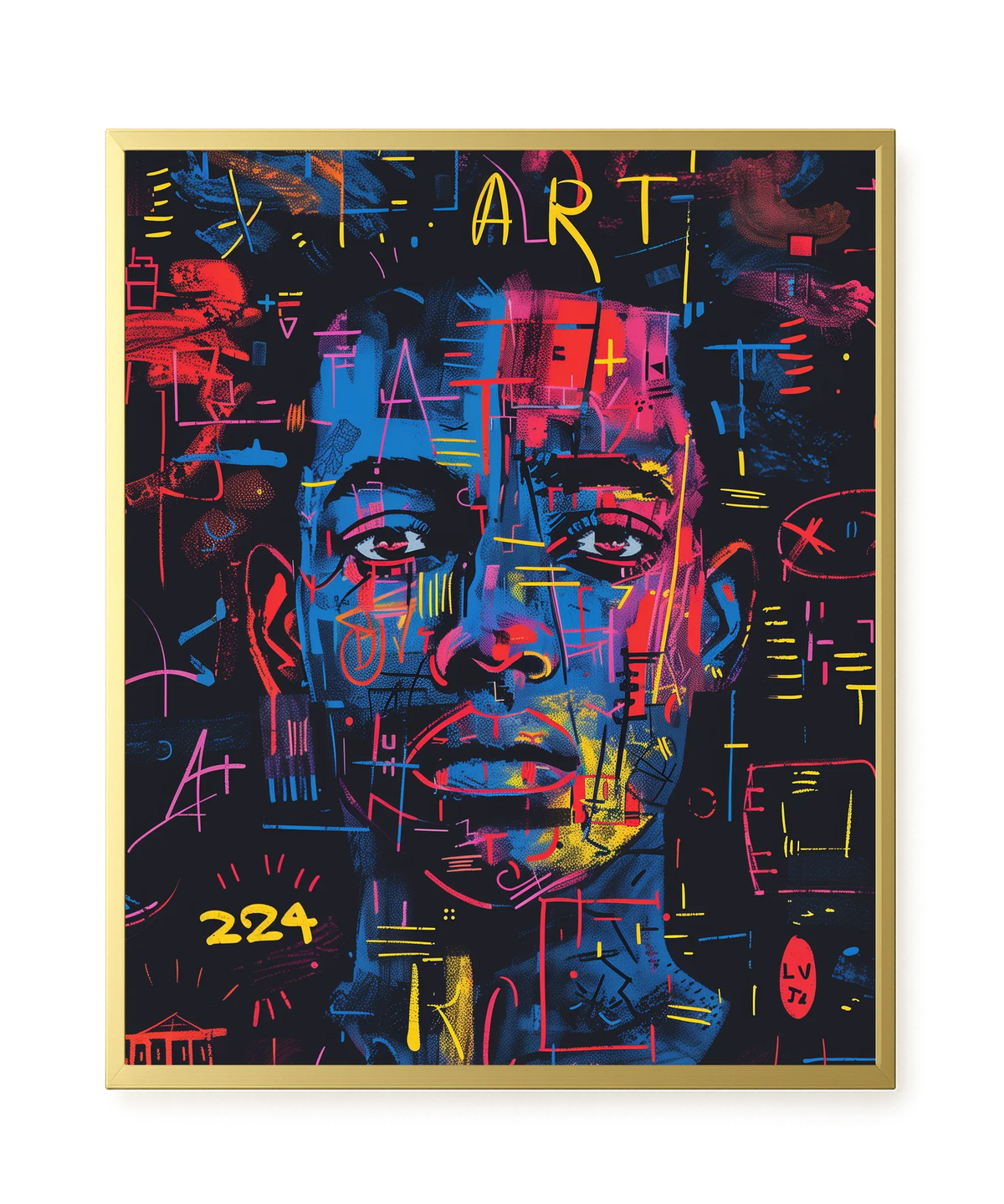 Contemporary Artistic Portrait Canvas Wall Art