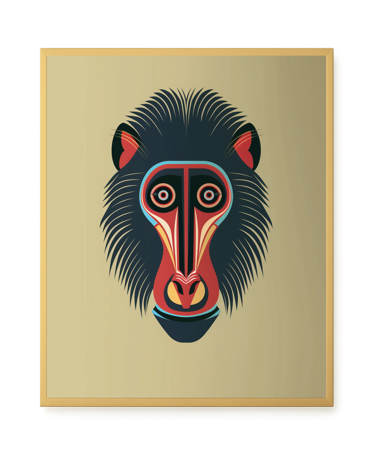 Tribal Artistic Mask Canvas Wall Art