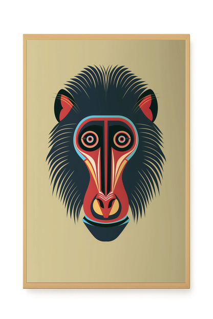 Tribal Artistic Mask Canvas Wall Art