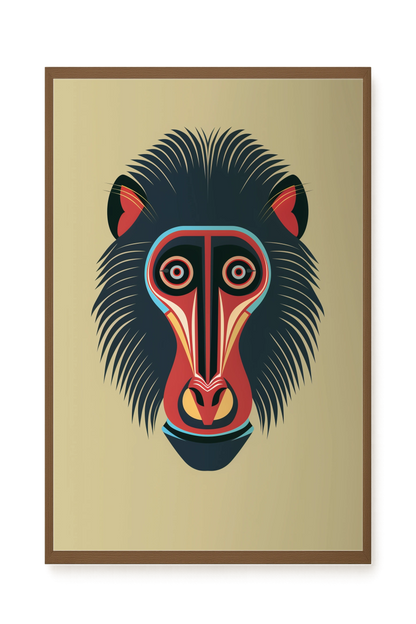 Tribal Artistic Mask Canvas Wall Art