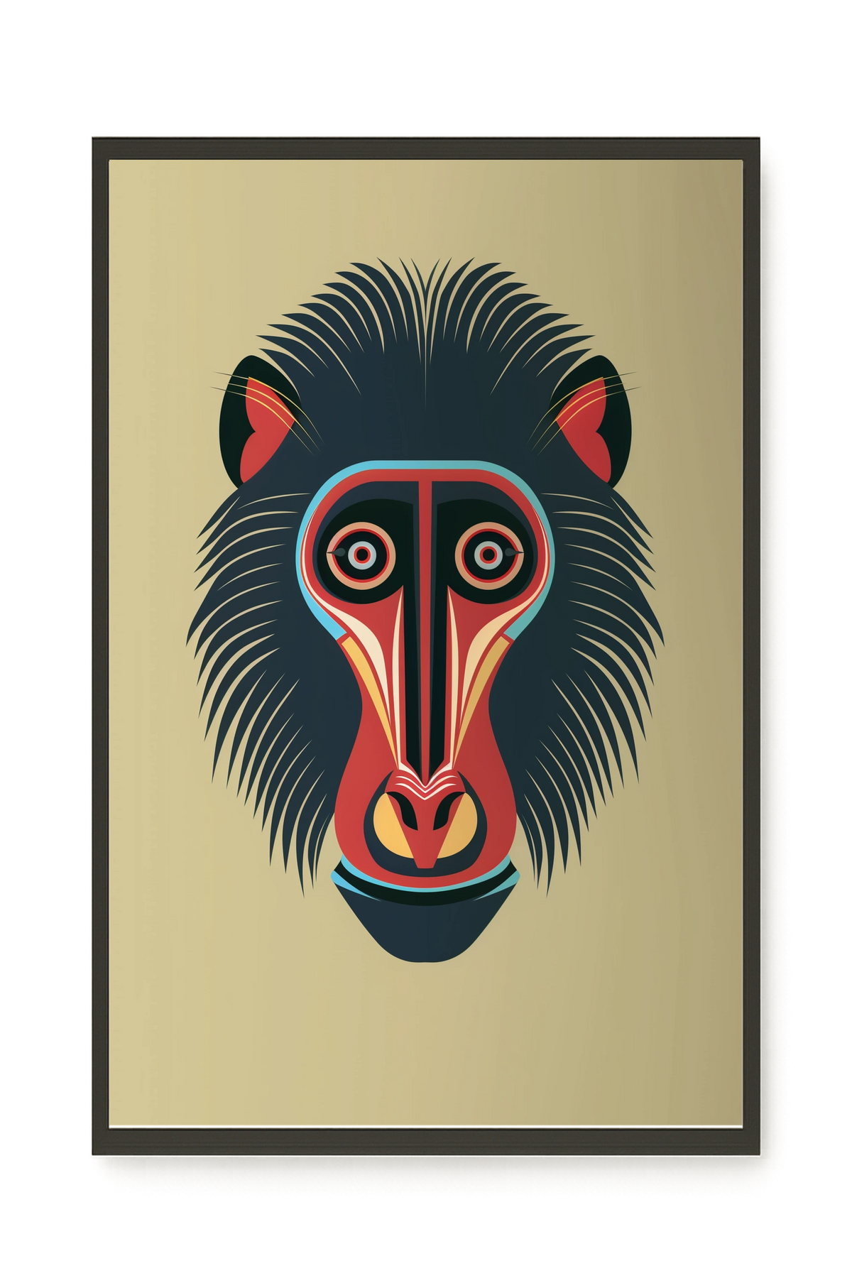 Tribal Artistic Mask Canvas Wall Art