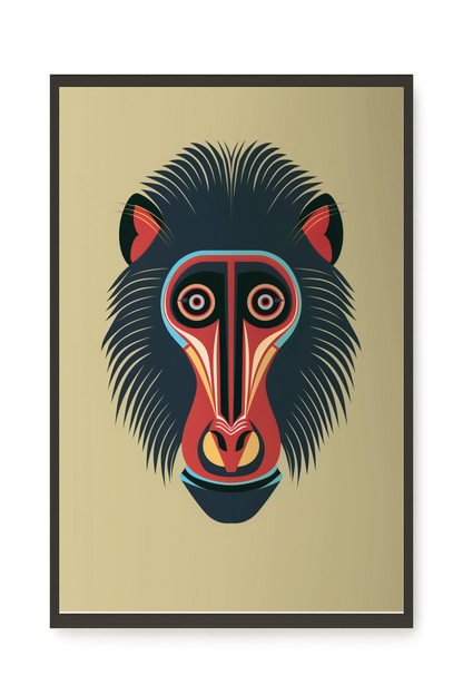 Tribal Artistic Mask Canvas Wall Art