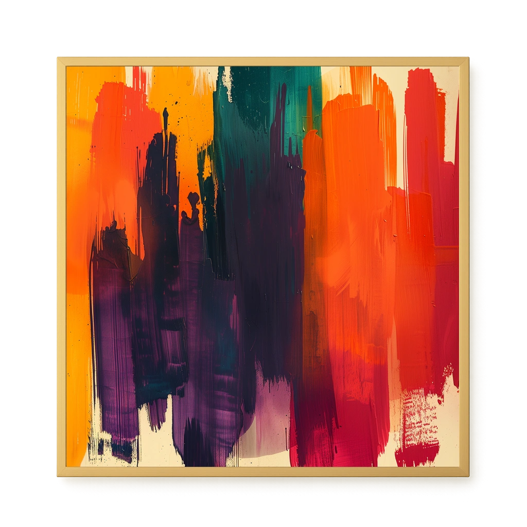 Dynamic Color Abstraction Canvas Wall Art