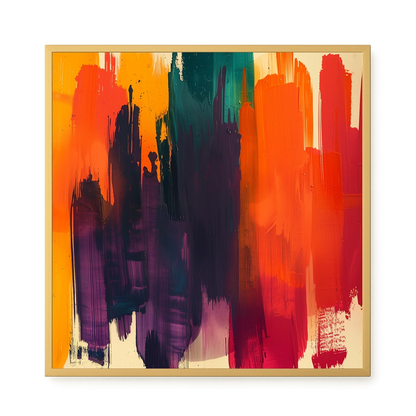 Dynamic Color Abstraction Canvas Wall Art