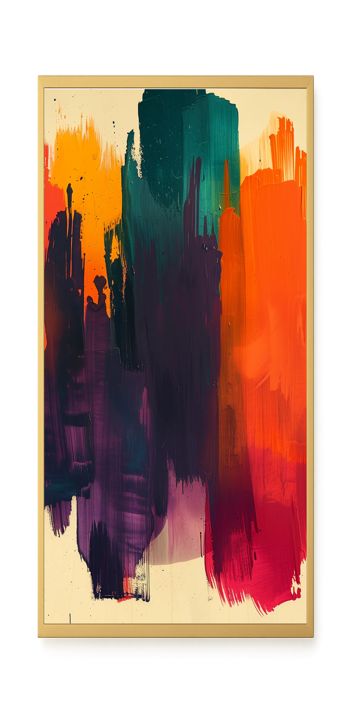 Dynamic Color Abstraction Canvas Wall Art