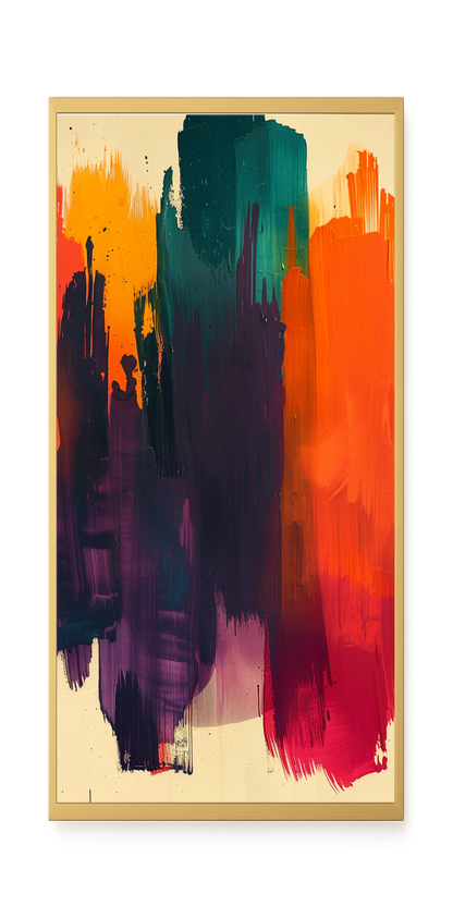 Dynamic Color Abstraction Canvas Wall Art
