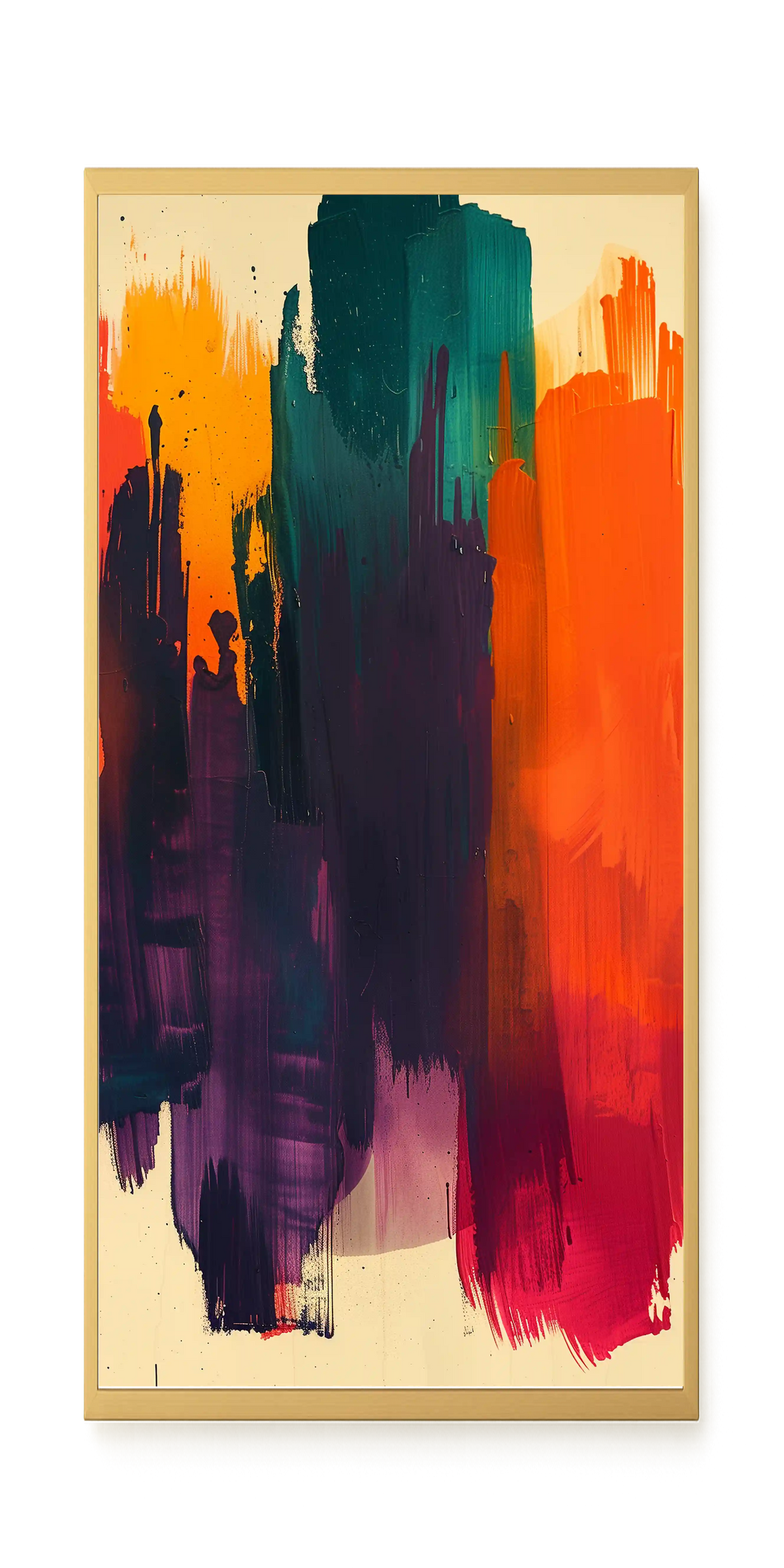 Dynamic Color Abstraction Canvas Wall Art