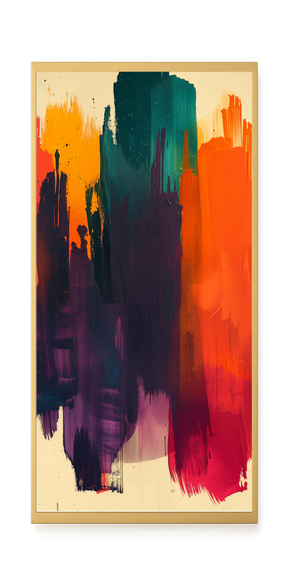 Dynamic Color Abstraction Canvas Wall Art
