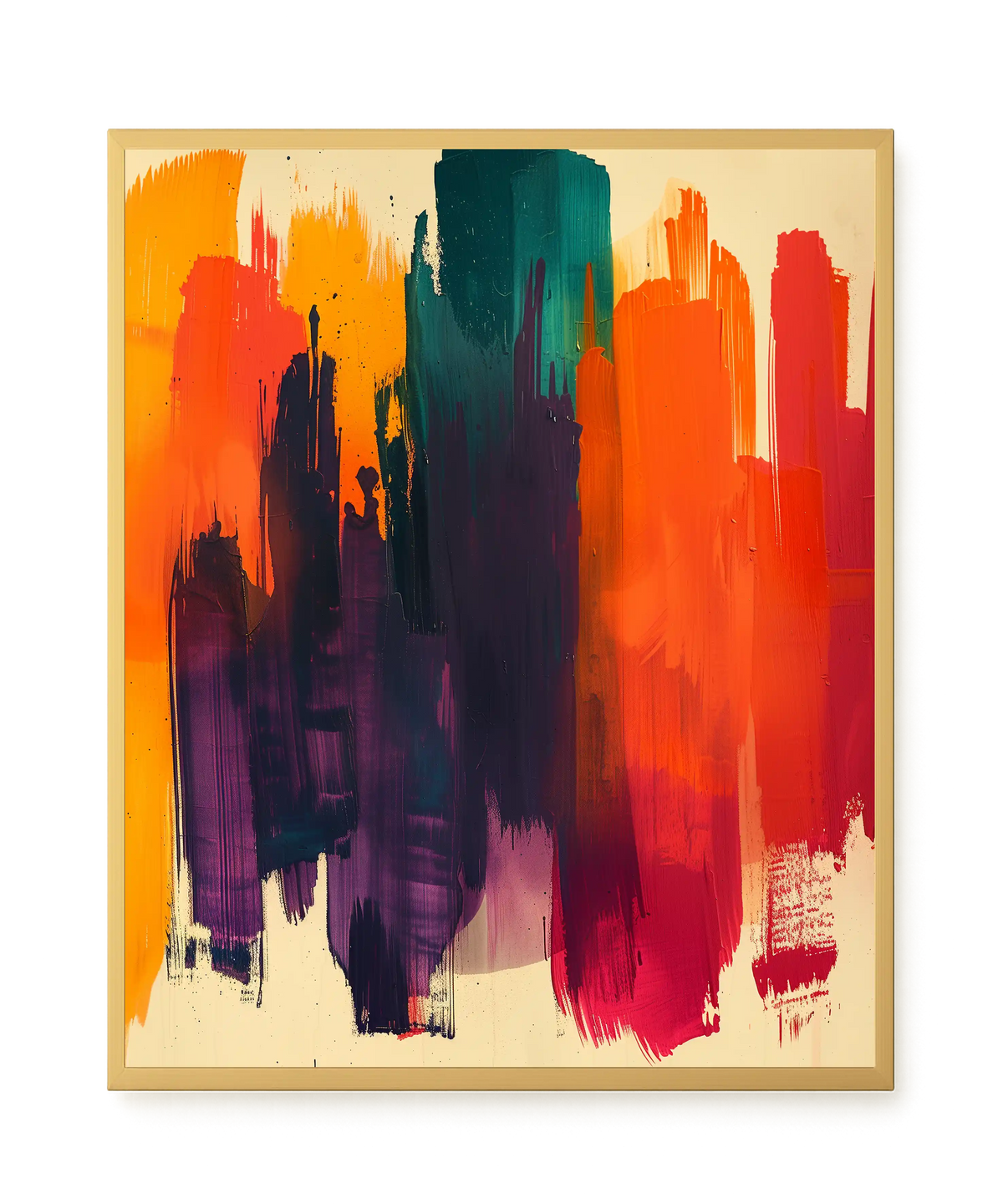 Dynamic Color Abstraction Canvas Wall Art