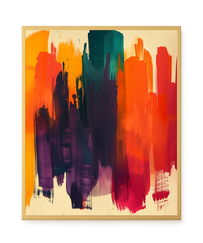 Dynamic Color Abstraction Canvas Wall Art