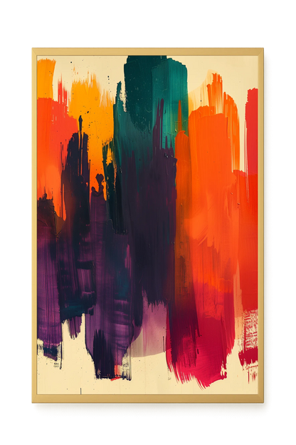 Dynamic Color Abstraction Canvas Wall Art
