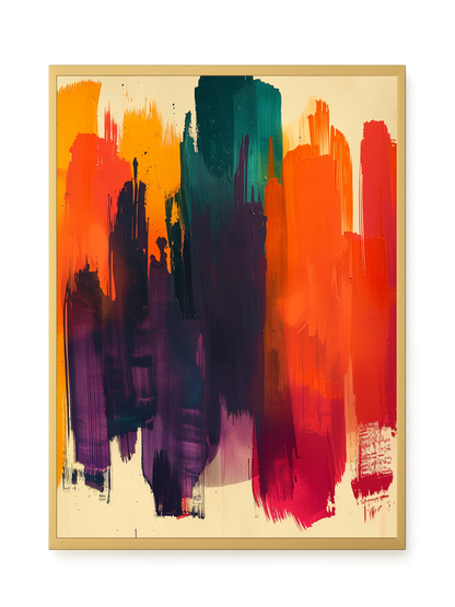 Dynamic Color Abstraction Canvas Wall Art