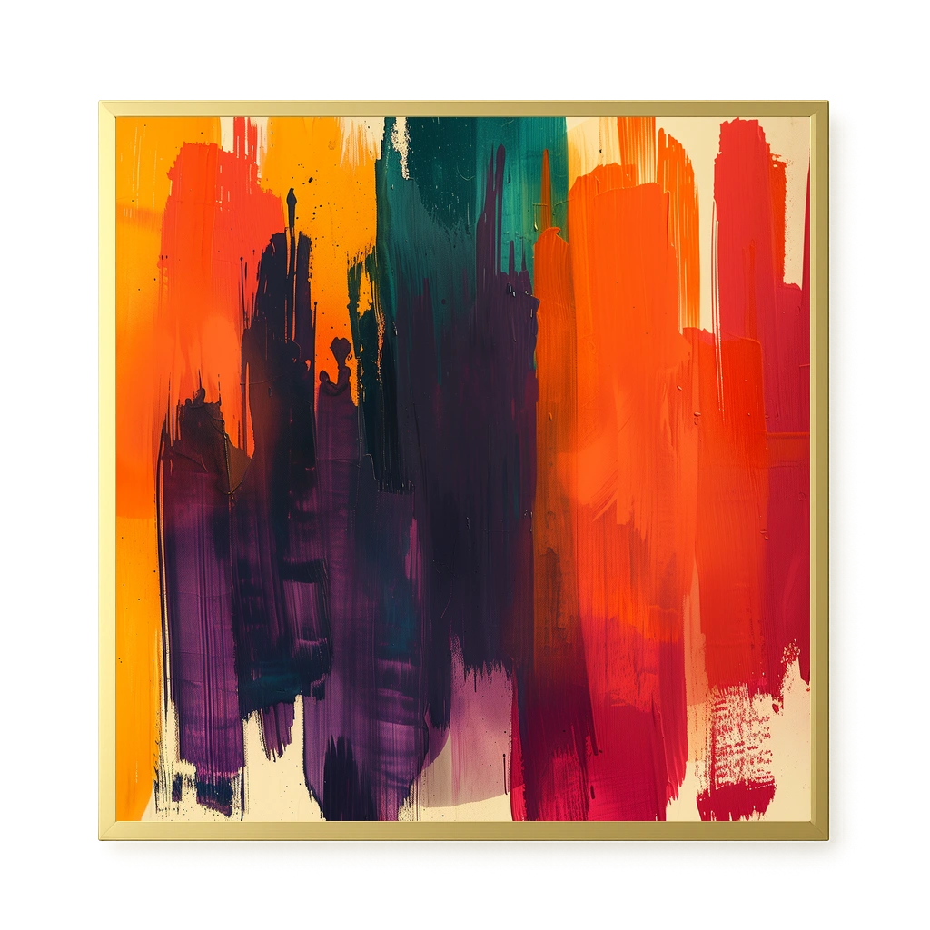 Dynamic Color Abstraction Canvas Wall Art