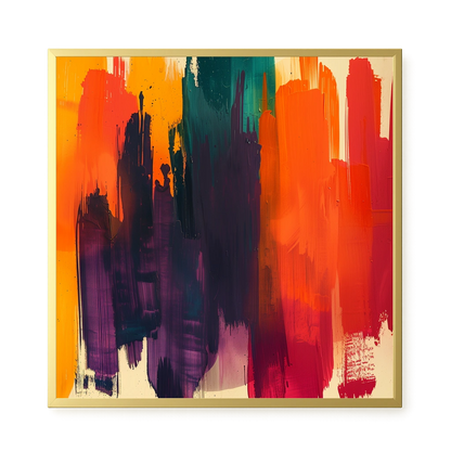 Dynamic Color Abstraction Canvas Wall Art