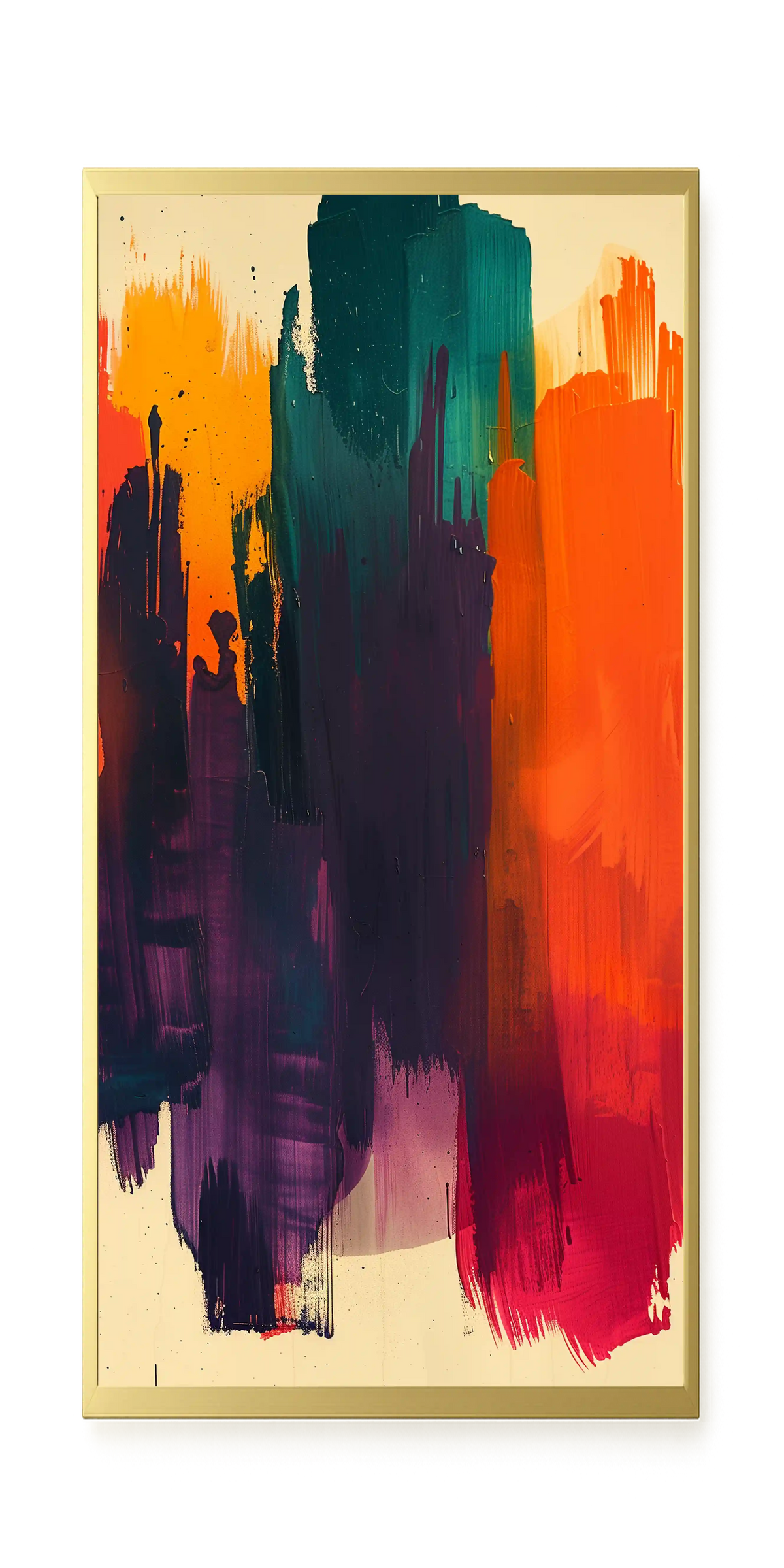 Dynamic Color Abstraction Canvas Wall Art