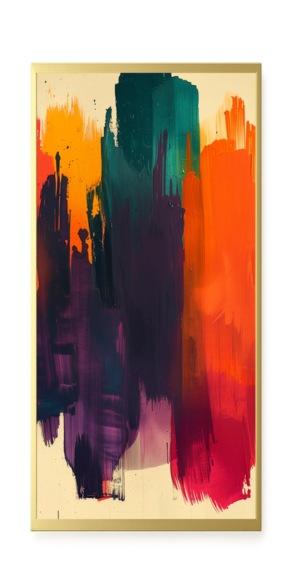 Dynamic Color Abstraction Canvas Wall Art