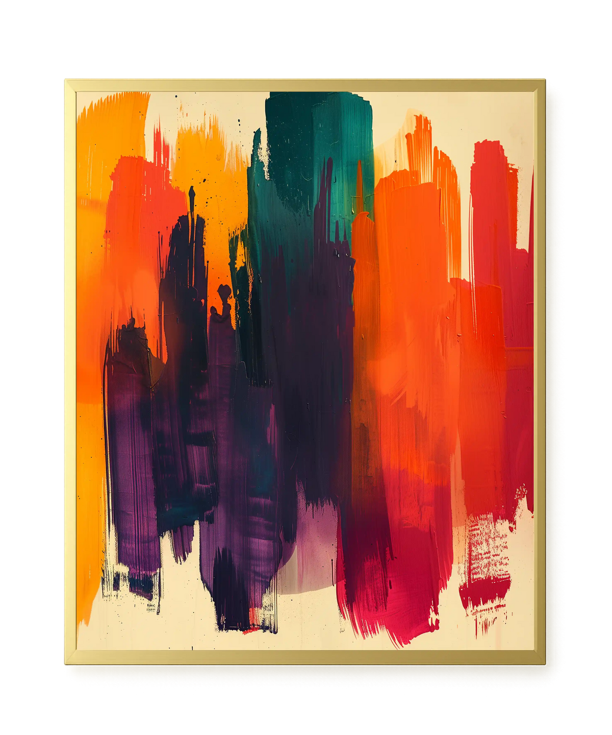 Dynamic Color Abstraction Canvas Wall Art