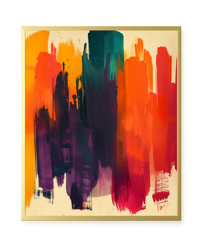 Dynamic Color Abstraction Canvas Wall Art
