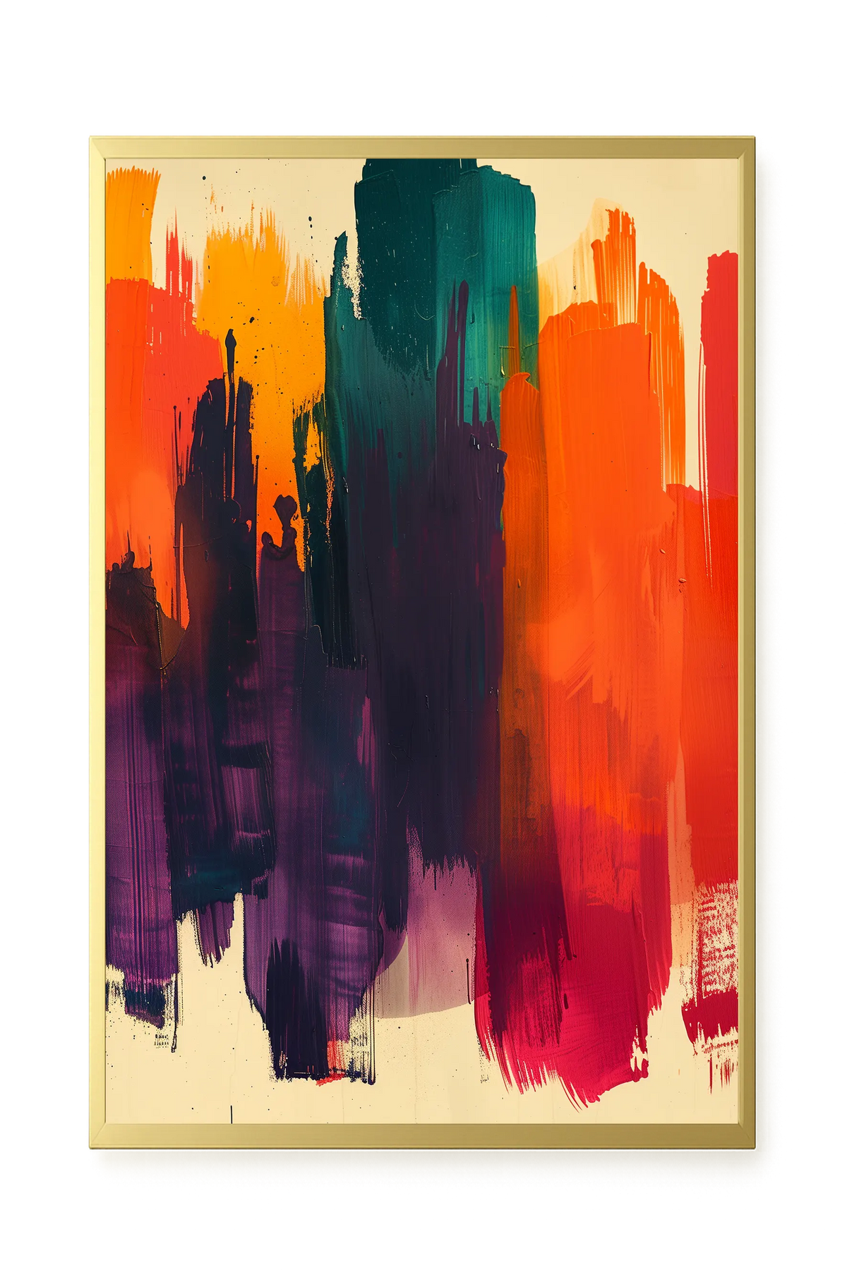 Dynamic Color Abstraction Canvas Wall Art