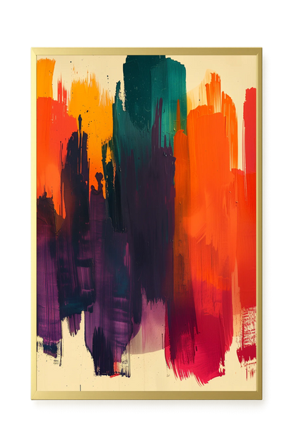 Dynamic Color Abstraction Canvas Wall Art