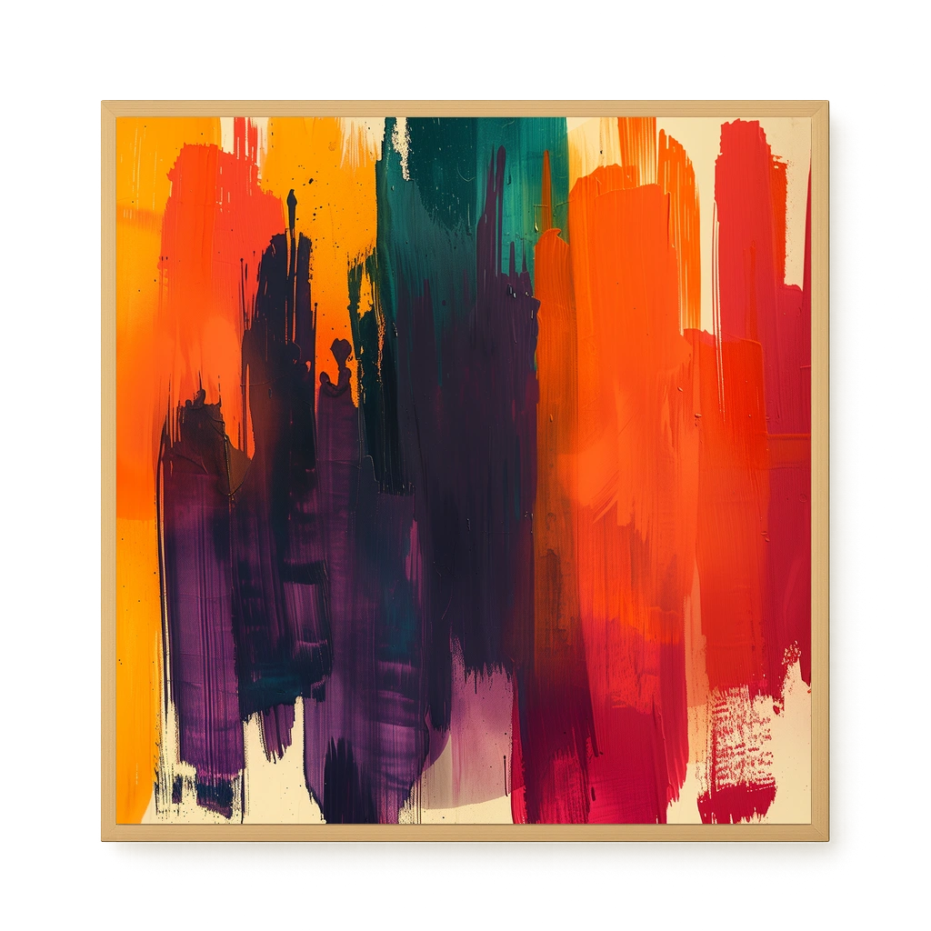 Dynamic Color Abstraction Canvas Wall Art