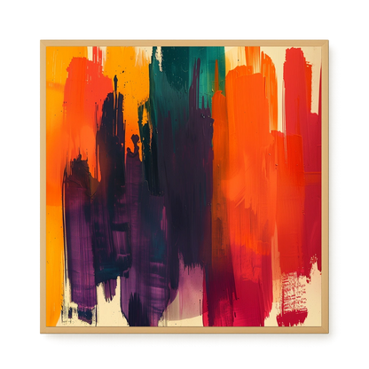 Dynamic Color Abstraction Canvas Wall Art