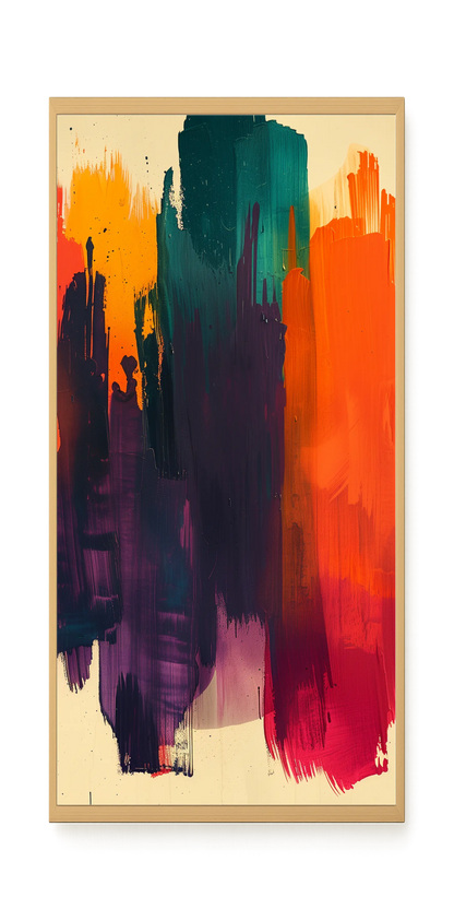 Dynamic Color Abstraction Canvas Wall Art