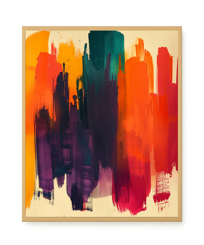 Dynamic Color Abstraction Canvas Wall Art