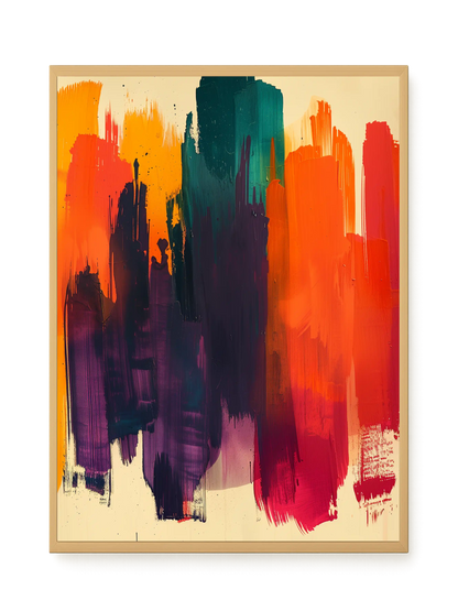 Dynamic Color Abstraction Canvas Wall Art