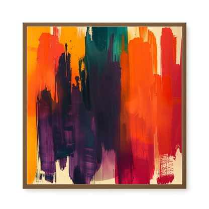 Dynamic Color Abstraction Canvas Wall Art