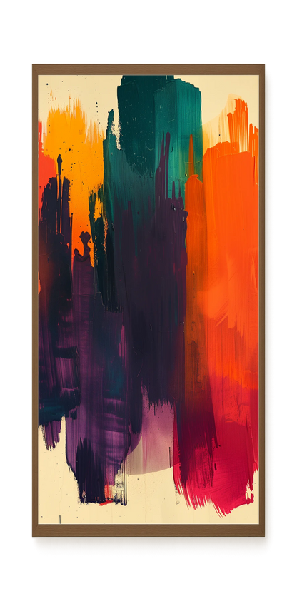 Dynamic Color Abstraction Canvas Wall Art
