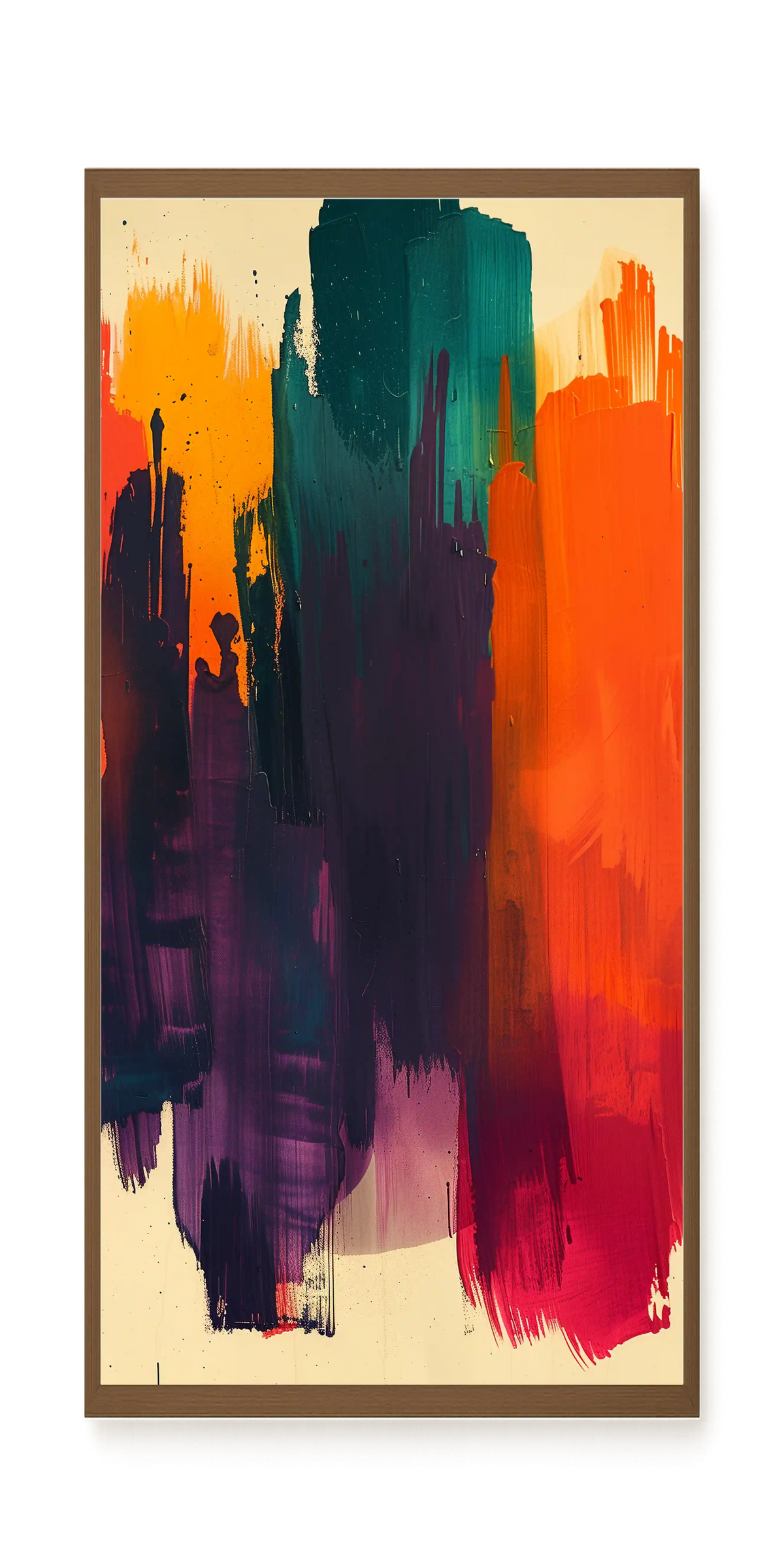 Dynamic Color Abstraction Canvas Wall Art