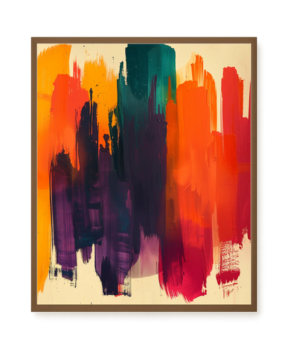 Dynamic Color Abstraction Canvas Wall Art