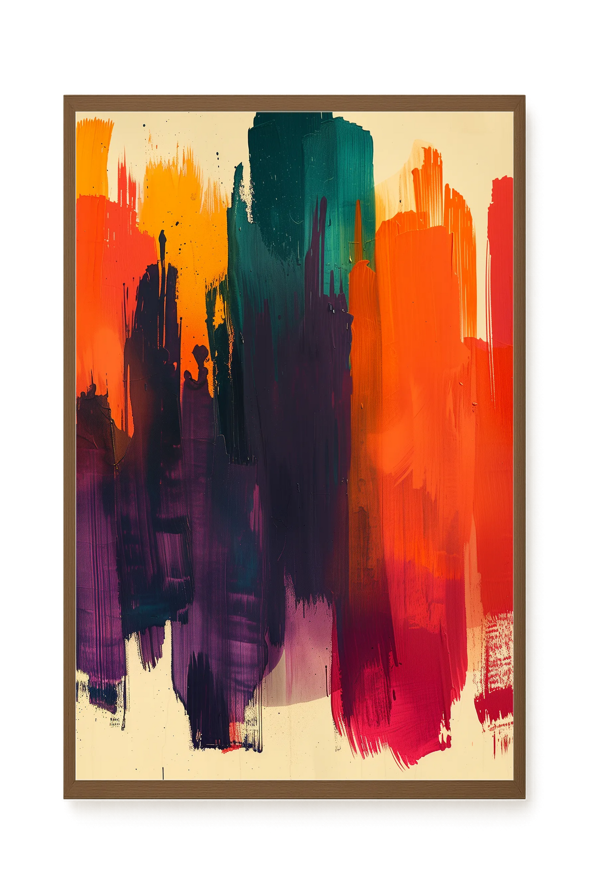 Dynamic Color Abstraction Canvas Wall Art