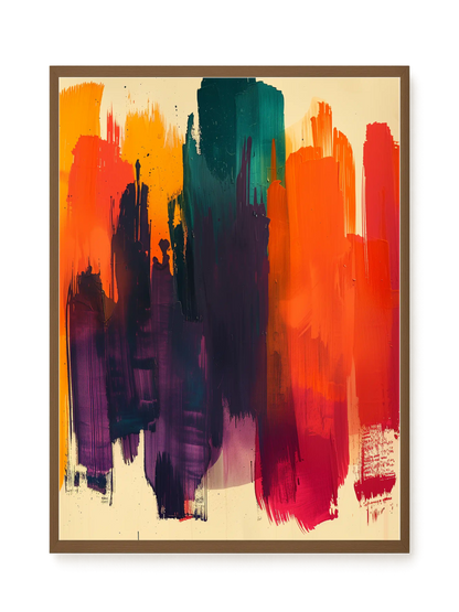 Dynamic Color Abstraction Canvas Wall Art