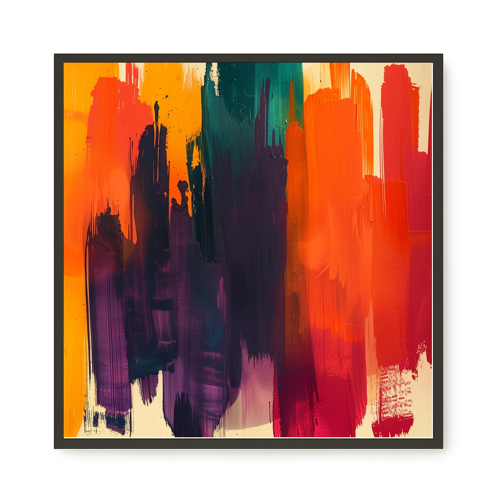Dynamic Color Abstraction Canvas Wall Art